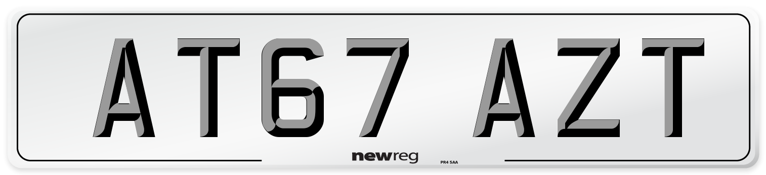 AT67 AZT Number Plate from New Reg